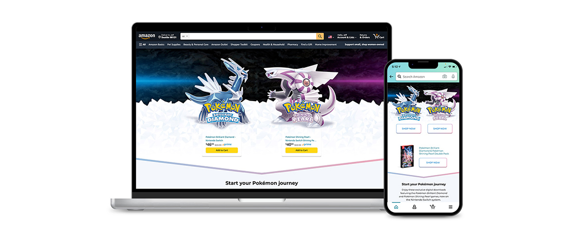 Pokémon Brilliant Diamond and Shining Pearl on Amazon.com